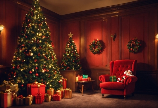 Christmas Tree, Furniture, Property, Christmas Ornament, Decoration, Plant
