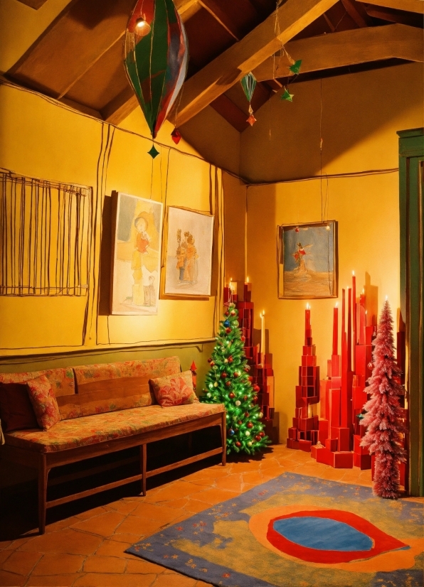 Christmas Tree, Furniture, Property, Decoration, Wood, Interior Design