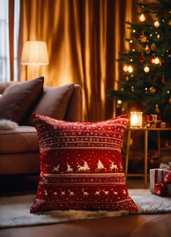 Christmas Tree, Furniture, Property, Light, Textile, Lighting