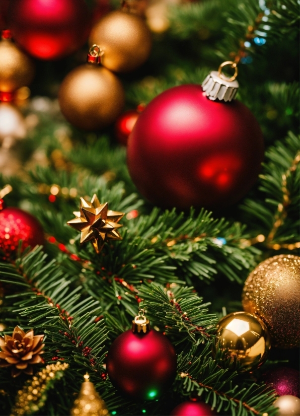 Christmas Tree, Green, Christmas Ornament, Light, Branch, Holiday Ornament