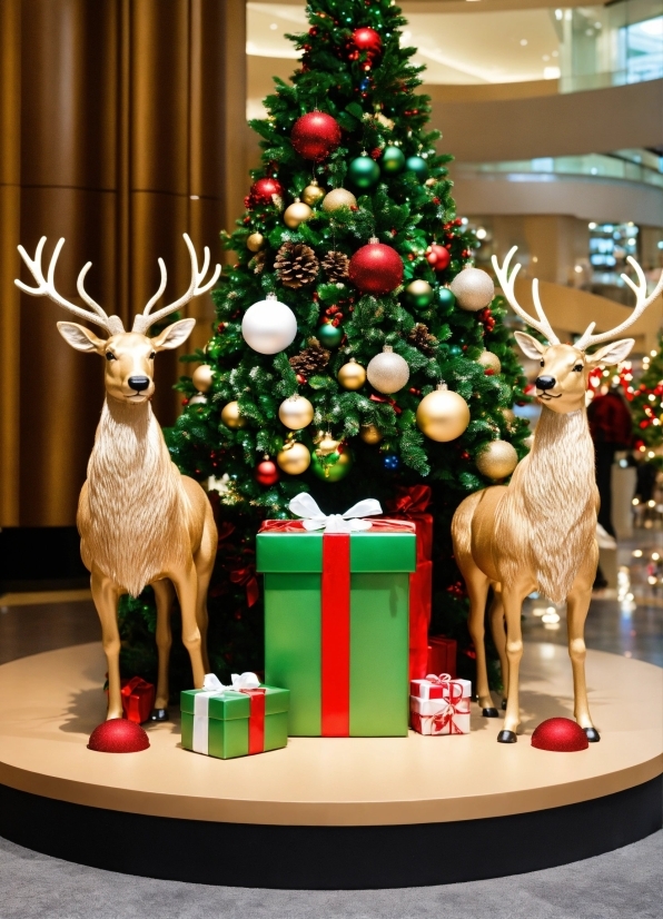 Christmas Tree, Green, Christmas Ornament, Light, Lighting, Interior Design