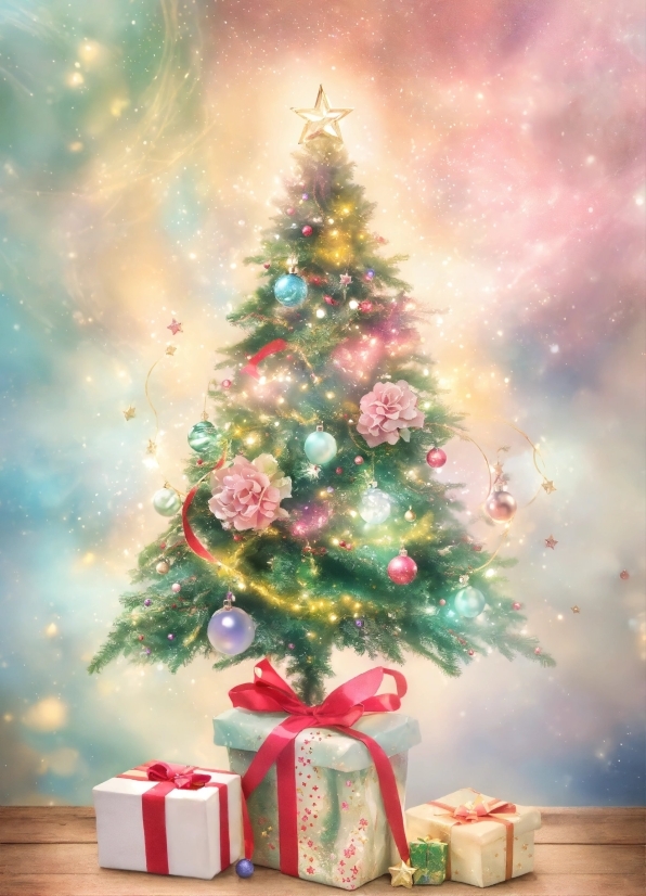 Christmas Tree, Green, Christmas Ornament, Light, Plant, Lighting
