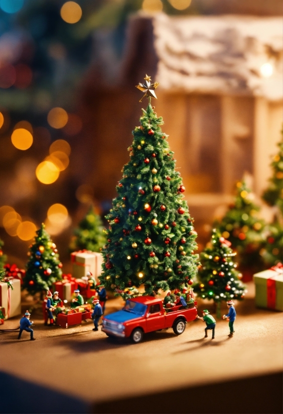 Christmas Tree, Light, Christmas Ornament, Car, Lighting, Christmas Decoration