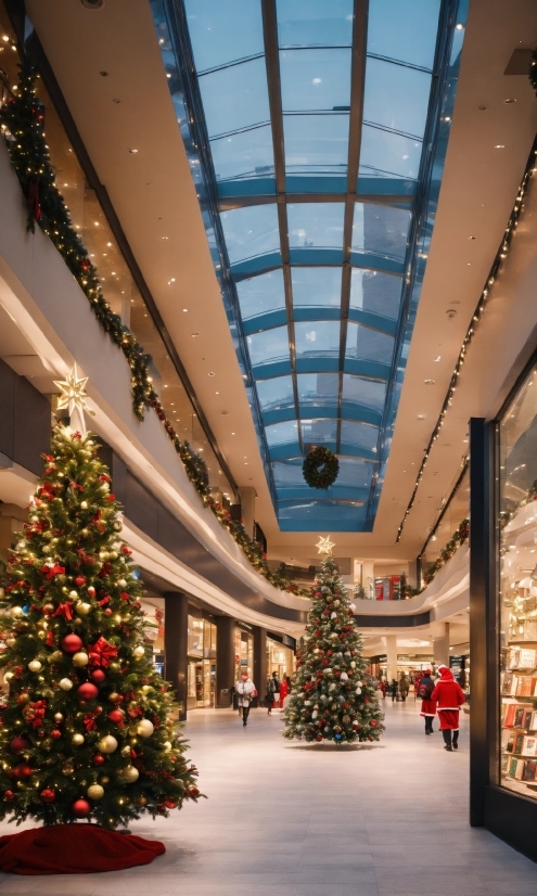 Christmas Tree, Light, Christmas Ornament, Interior Design, Architecture, Christmas Decoration