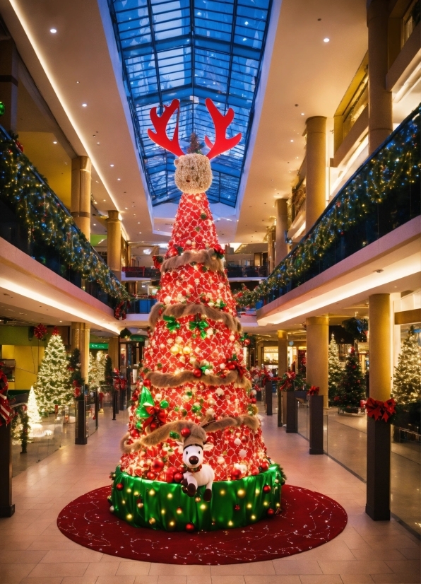 Christmas Tree, Light, Christmas Ornament, Interior Design, Decoration, Architecture