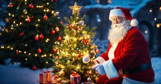 Christmas Tree, Light, Christmas Ornament, Lighting, Beard, Christmas Decoration