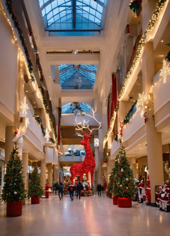 Christmas Tree, Light, Christmas Ornament, Lighting, Interior Design, Architecture
