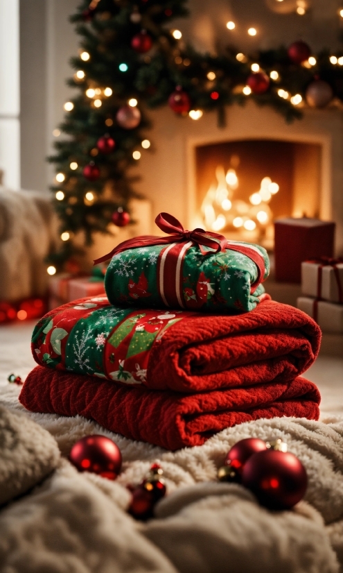 Christmas Tree, Light, Christmas Ornament, Textile, Interior Design, Decoration