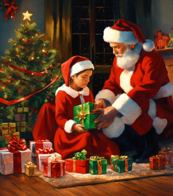 Christmas Tree, Light, Christmas Ornament, Tree, Plant, Santa Claus
