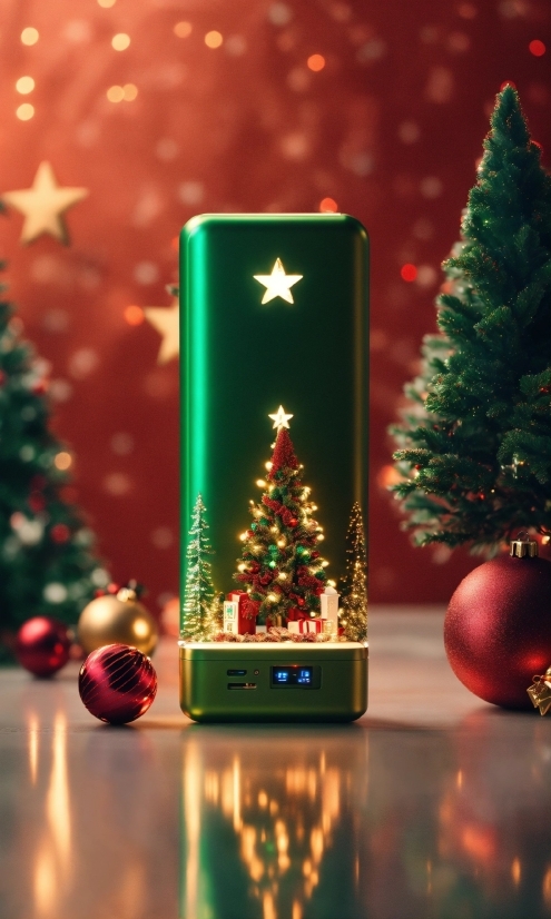Christmas Tree, Light, Green, Christmas Ornament, Nature, Lighting