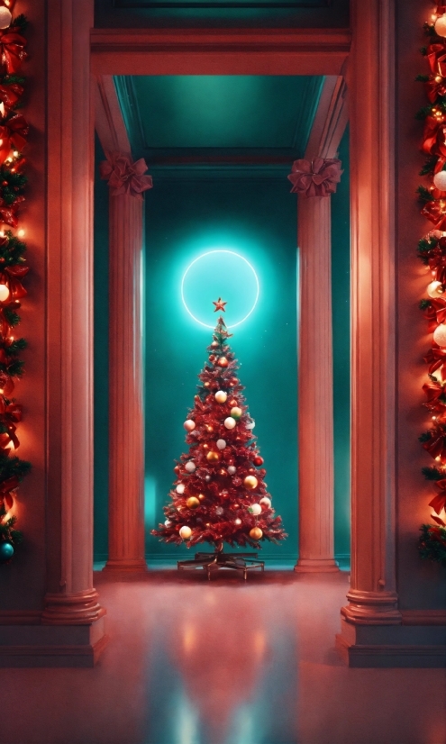 Christmas Tree, Photograph, Christmas Ornament, Light, Lighting, Decoration