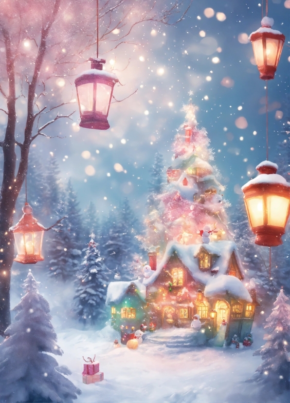 Christmas Tree, Photograph, World, Light, Sky, Nature