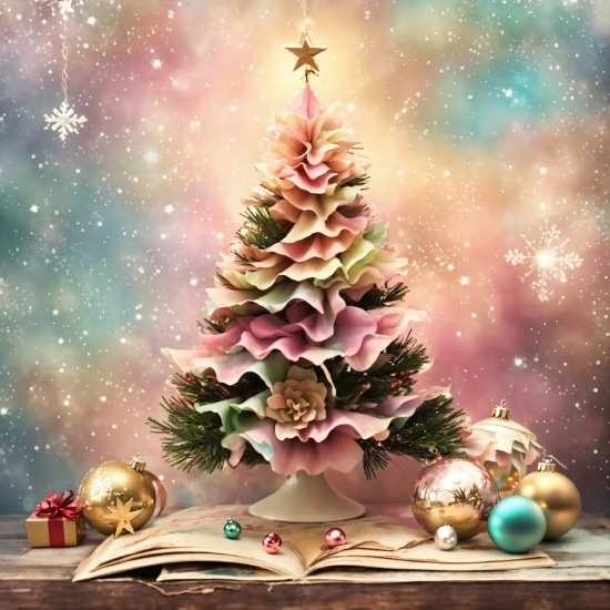Christmas Tree, Plant, Christmas Ornament, Green, Nature, Pink