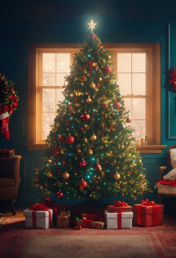 Christmas Tree, Plant, Christmas Ornament, Light, Branch, Wood