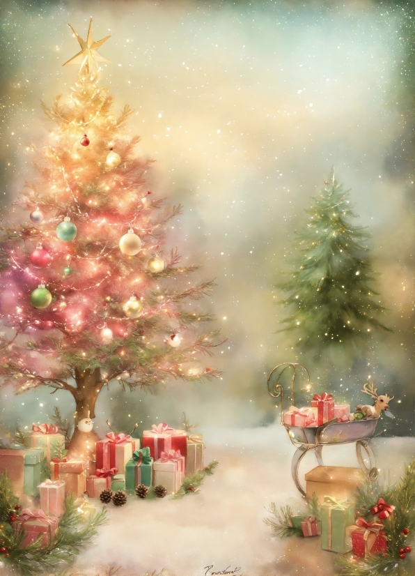 Christmas Tree, Plant, Christmas Ornament, Light, Green, Branch