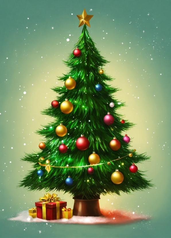 Christmas Tree, Plant, Christmas Ornament, Light, Green, Leaf