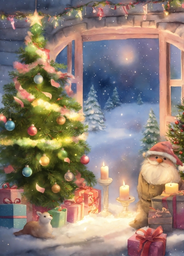Christmas Tree, Plant, Christmas Ornament, Light, Nature, Lighting