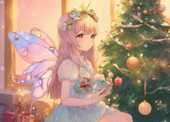 Christmas Tree, Plant, Christmas Ornament, Mythical Creature, Holiday Ornament, Cartoon