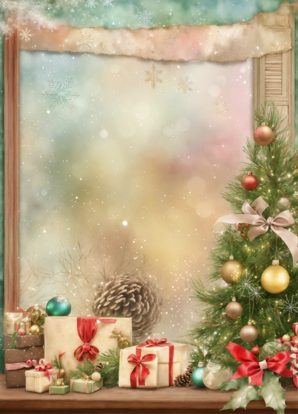 Christmas Tree, Plant, Christmas Ornament, Window, Branch, Interior Design