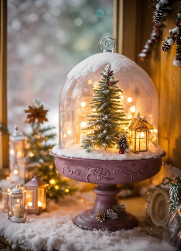 Christmas Tree, Plant, Christmas Ornament, Window, Holiday Ornament, Branch