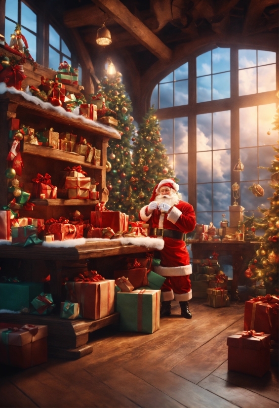Christmas Tree, Plant, Christmas Ornament, Window, Interior Design, Christmas Decoration