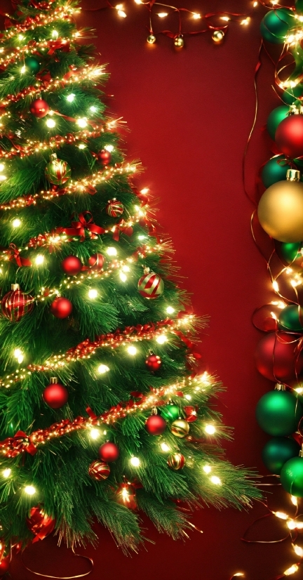 Christmas Tree, Plant, Green, Christmas Ornament, Light, Holiday Ornament