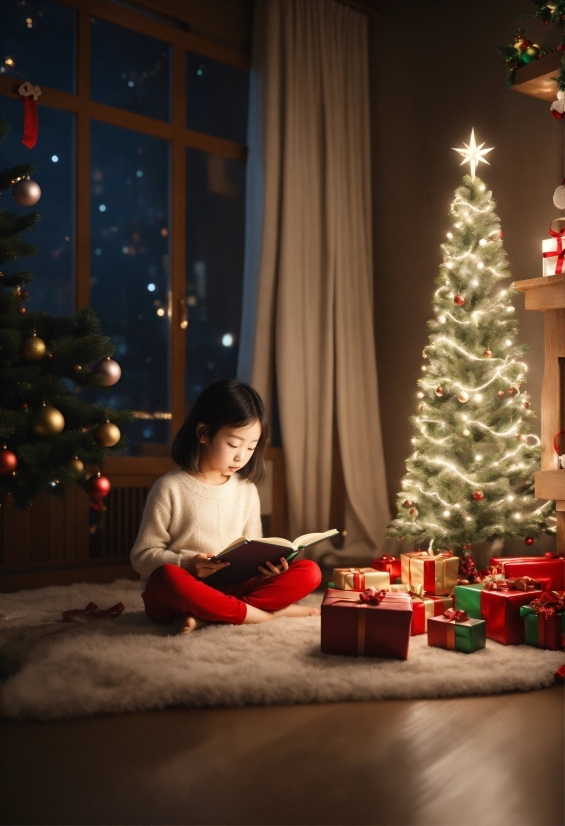 Christmas Tree, Plant, Light, Christmas Ornament, Lighting, Interior Design