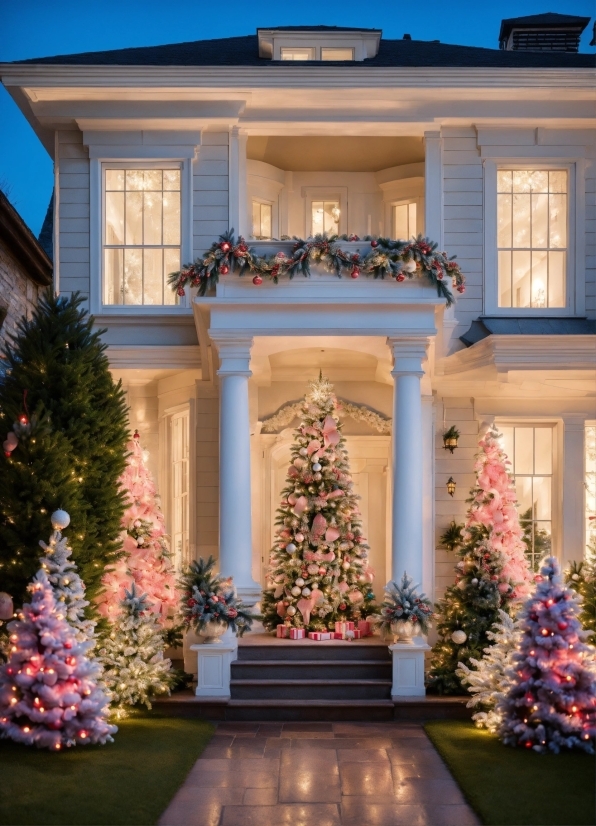 Christmas Tree, Plant, Property, Christmas Ornament, Building, Window