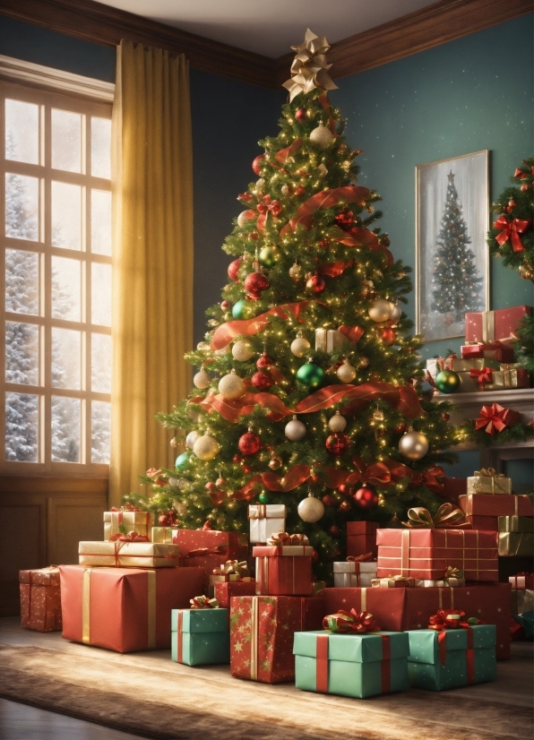 Christmas Tree, Plant, Property, Christmas Ornament, Wood, Branch