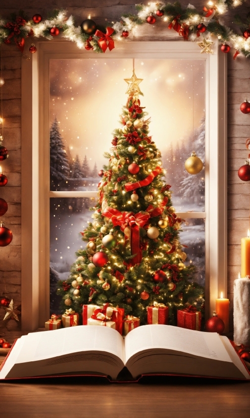 Christmas Tree, Plant, White, Light, Christmas Ornament, Branch