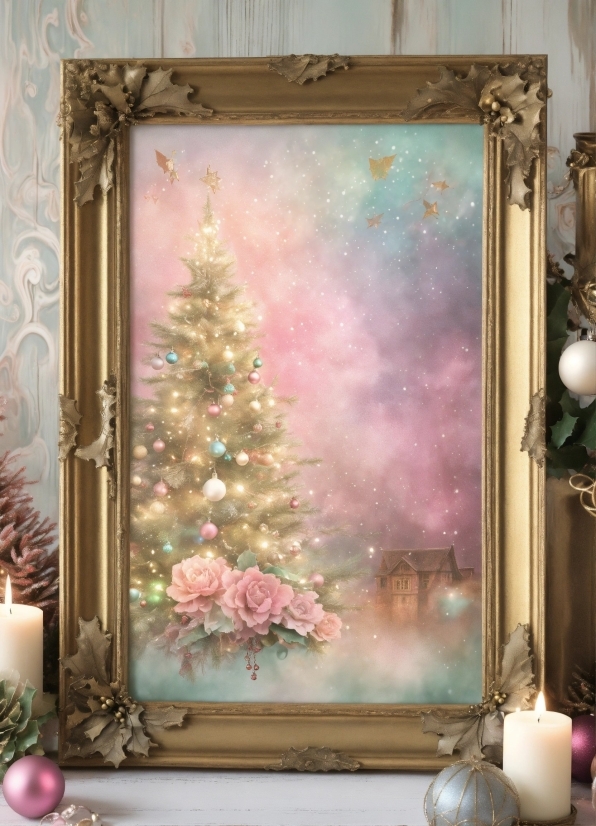 Christmas Tree, Plant, Window, Light, Wood, Christmas Ornament