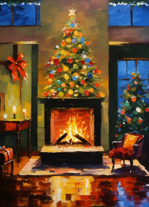 Christmas Tree, Property, Building, Light, Lighting, Interior Design