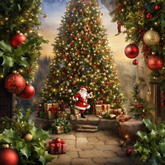 Christmas Tree, Property, Christmas Ornament, Green, Light, Plant