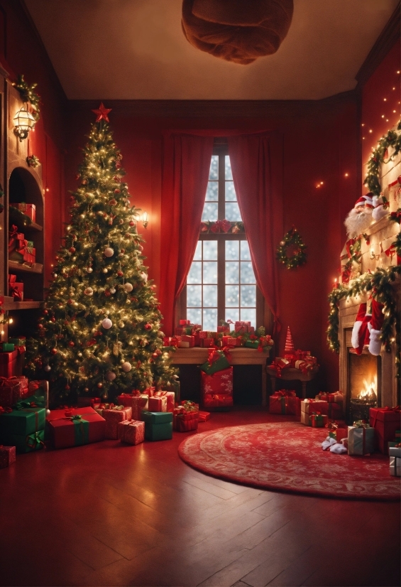 Christmas Tree, Property, Christmas Ornament, Light, Decoration, Window
