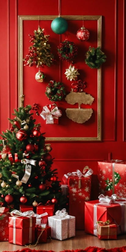 Christmas Tree, Property, Christmas Ornament, Light, Interior Design, Christmas Decoration