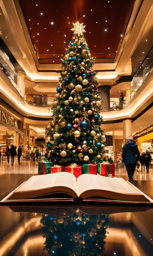 Christmas Tree, Property, Christmas Ornament, Plant, Building, Interior Design