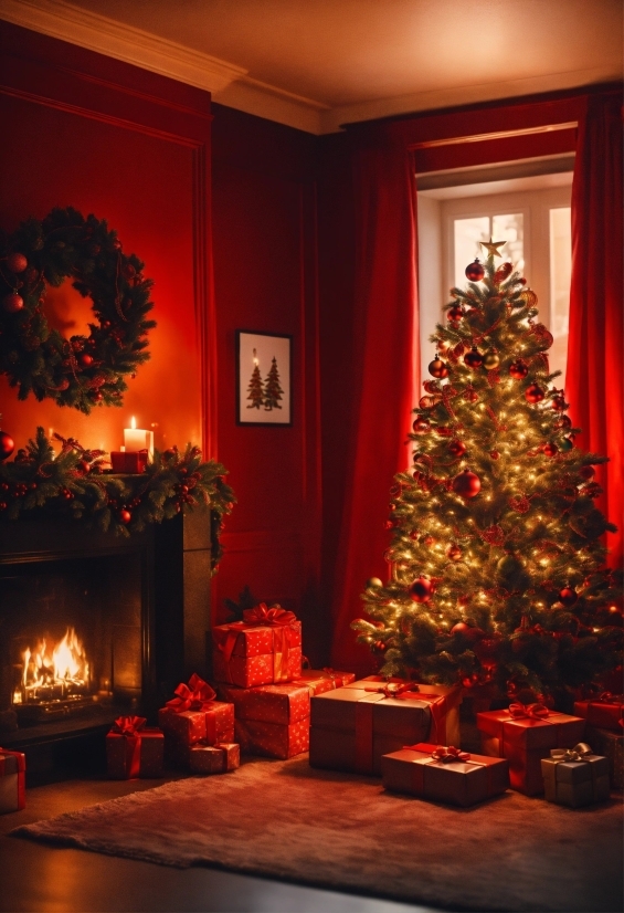 Christmas Tree, Property, Christmas Ornament, Plant, Tree, Wood
