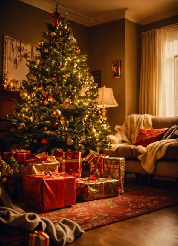 Christmas Tree, Property, Christmas Ornament, Plant, Wood, Holiday Ornament
