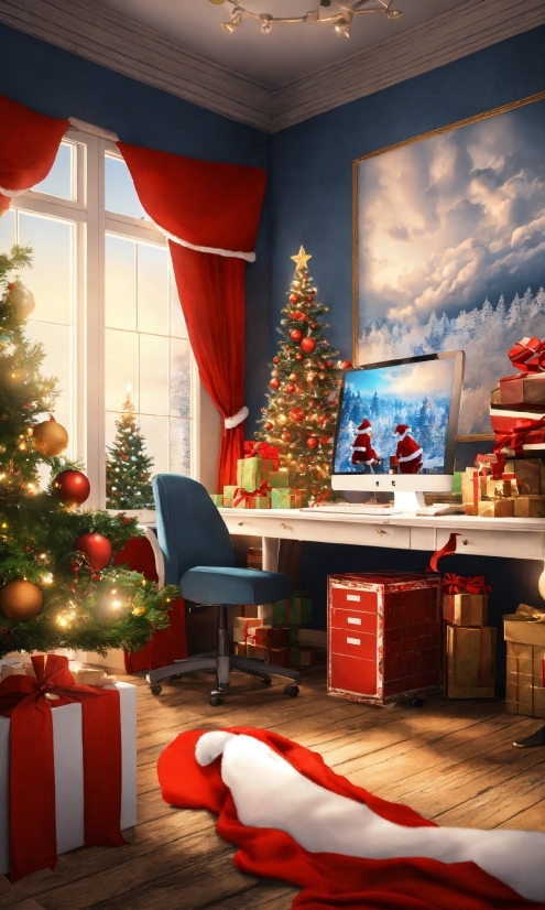 Christmas Tree, Property, Christmas Ornament, White, Light, Decoration
