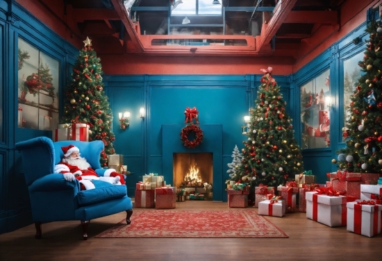 Christmas Tree, Property, Decoration, Christmas Ornament, Blue, Light