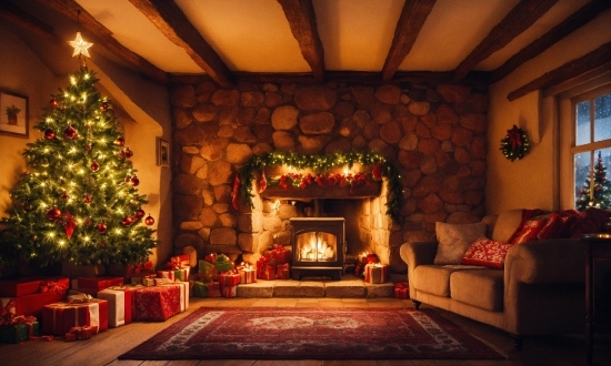 Christmas Tree, Property, Decoration, Lighting, Interior Design, Architecture