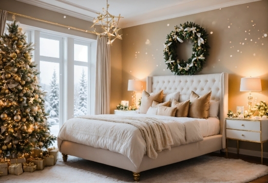 Christmas Tree, Property, Decoration, White, Wood, Interior Design
