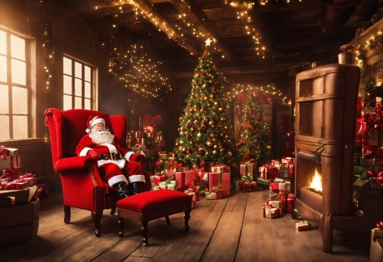 Christmas Tree, Property, Furniture, Christmas Ornament, Decoration, Plant
