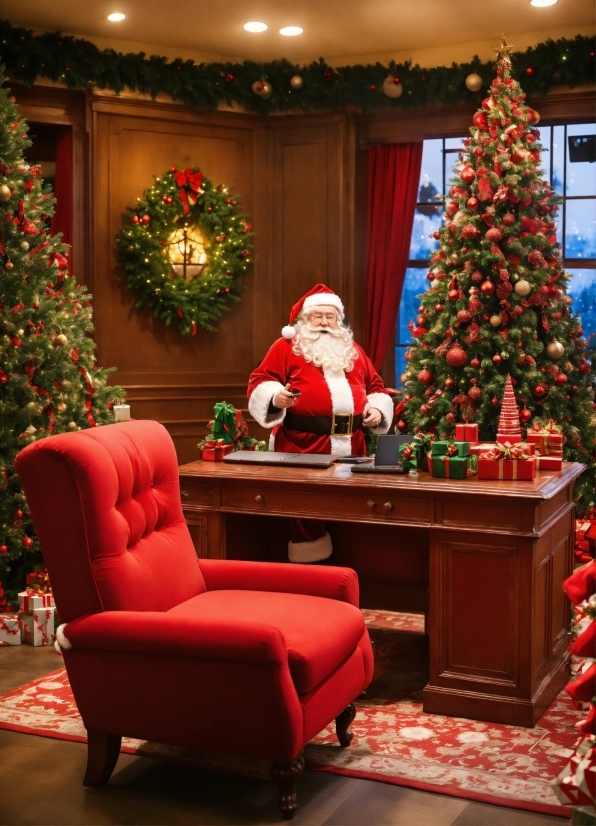Christmas Tree, Property, Furniture, Christmas Ornament, Light, Decoration
