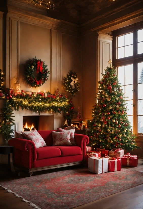 Christmas Tree, Property, Furniture, Christmas Ornament, Plant, Decoration