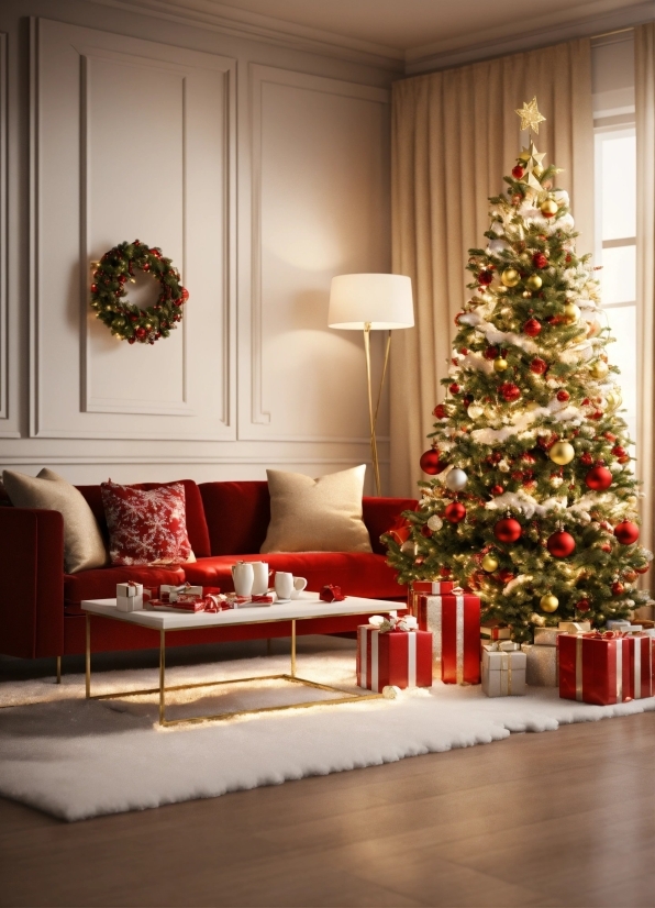 Christmas Tree, Property, Furniture, Decoration, Couch, Branch
