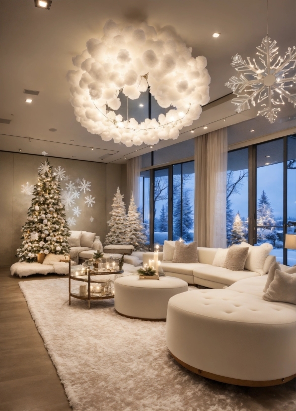 Christmas Tree, Property, Furniture, Decoration, Window, Light