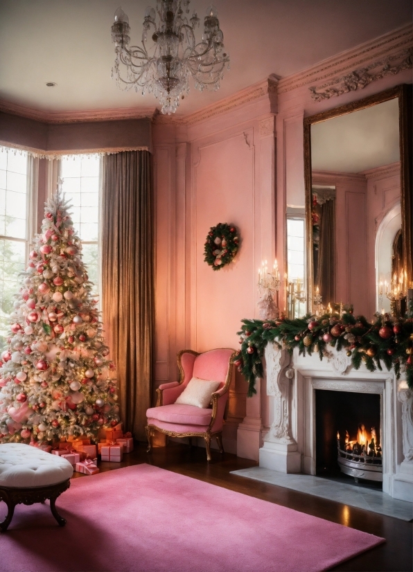 Christmas Tree, Property, Furniture, Mirror, Decoration, Plant