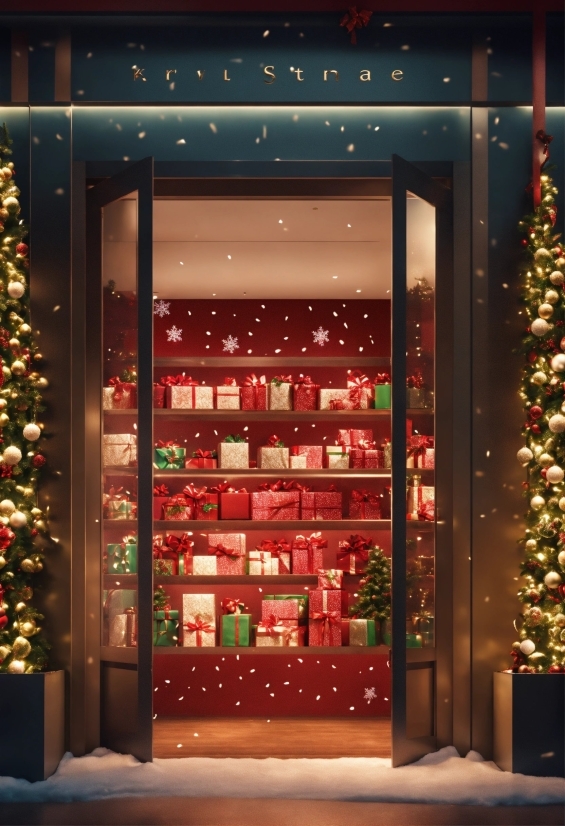 Christmas Tree, Property, Light, Christmas Ornament, Interior Design, Ornament