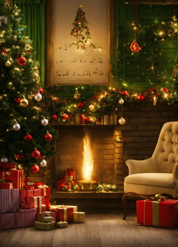 Christmas Tree, Property, Light, Decoration, Interior Design, Lighting